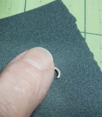 Judy Larson's Split Bead Earrings - , Contemporary Wire Jewelry, Filing, Finishing, , sanding, filing, polishing, Slightly flatten one side